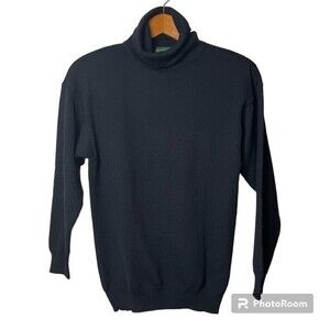 D. Byford Ltd 100% Merino Wool Woman's Black Turtle Neck Sweater Size M